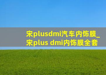 宋plusdmi汽车内饰膜_宋plus dmi内饰膜全套